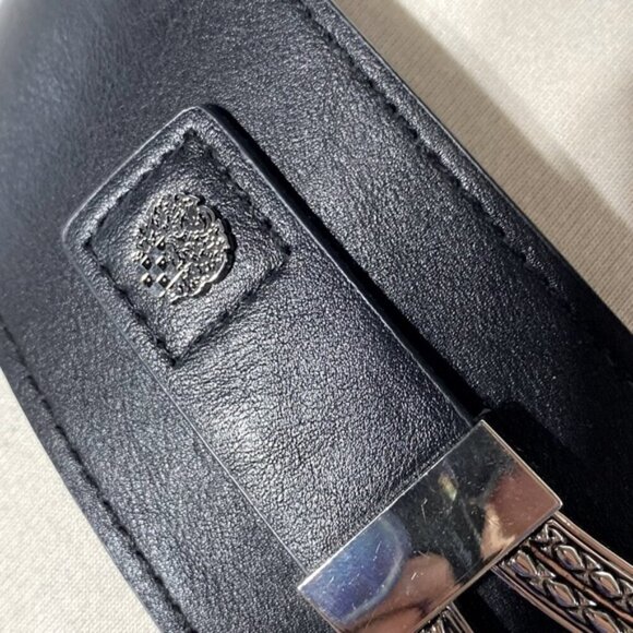 Vintage Black Silver Faux Leather Statement Belt - Picture 5 of 13